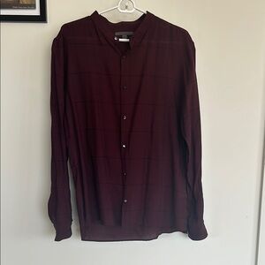 John Varvatos Band Collar Button Up
